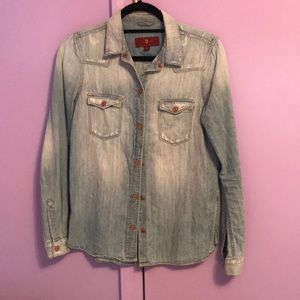 7 for all mankind denim button down